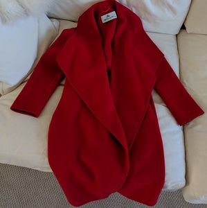 Luxurious red wool coat